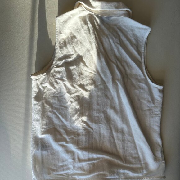 Sleeveless Collared Tie-Front Top - Picture 2 of 4